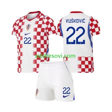 Hrvatska Luka Vuskovic 22 Domaći Dječji Nogometni Dres World Cup 2026
